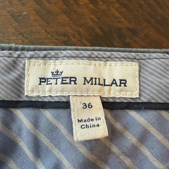 Peter Millar Pants Mens 36x32 Gray Straight Leg Stretch Denim 5 Pocket Casual - Picture 2 of 14